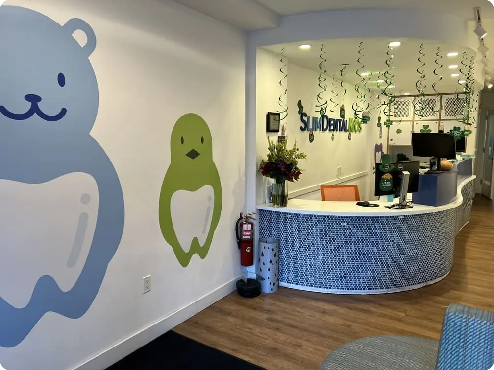 Reception desk at SLim Dental Kids office